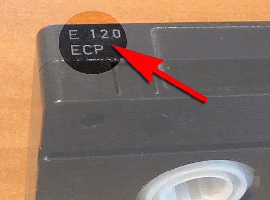 Кассета VHS c маркировкой